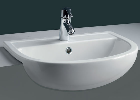 Buy Compact Semi Recessed Basin 550 3 Tap Hole Excluding all ...